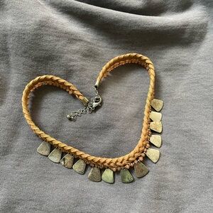 Free People braided and beaded necklace